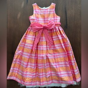 Size 5 The Bailey Boys Pink/Orange Poly-Silk Maxi Dress w/ Tulle